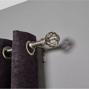 Loft by Umbra Matte Nickel Cagio Expandable Curtain Rod 36" to 66" Lengths